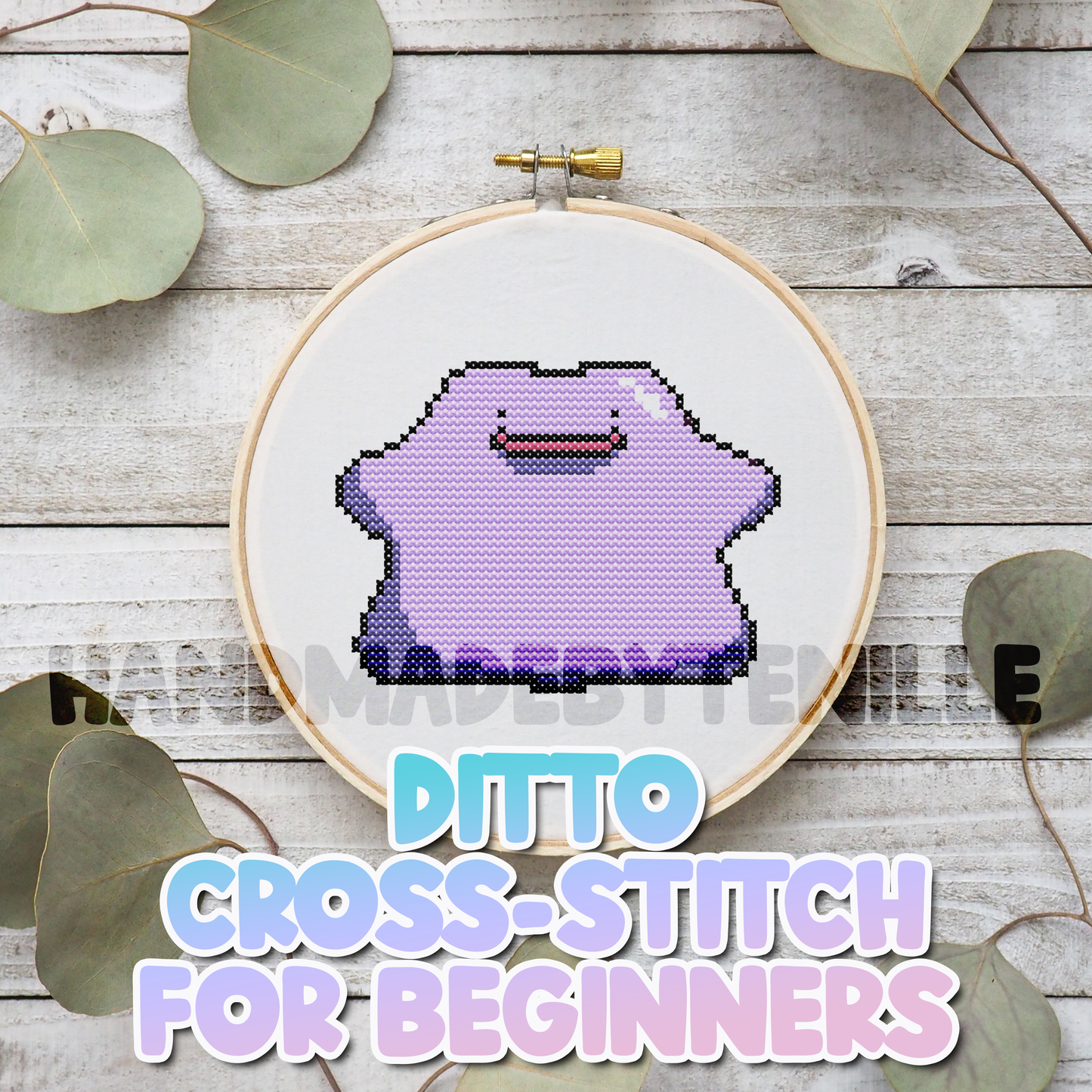 HandmadeByTenille Cross-Stitch Pattern: Ditto Downloadable Pattern