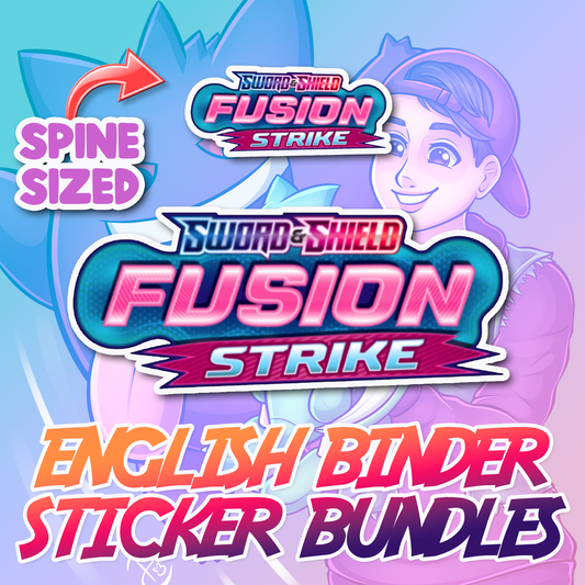 All English Pokemon Set Binder Stickers (Front & Side Sticker Bundle)