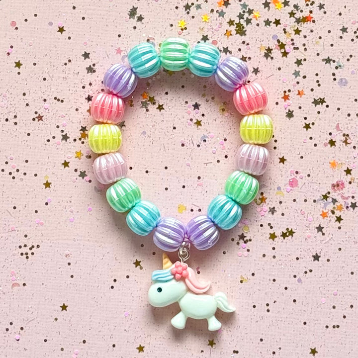 Sweet as Sugar Jewellery: Unicorn Beaded Bracelet Matching Bella Unicorn Necklace