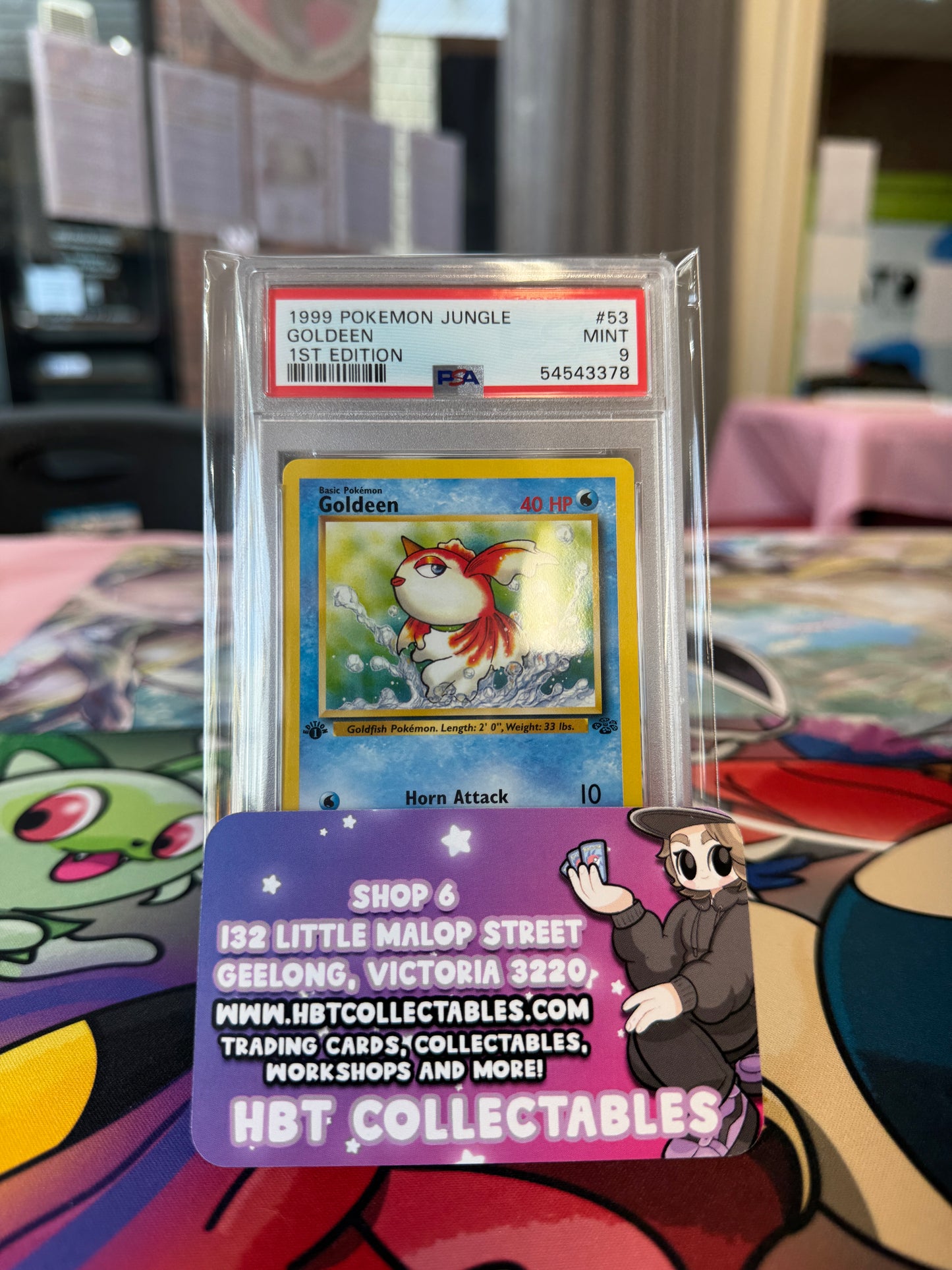 Pokemon TCG: PSA 9 MINT - 1st Edition Jungle Goldeen 53/64