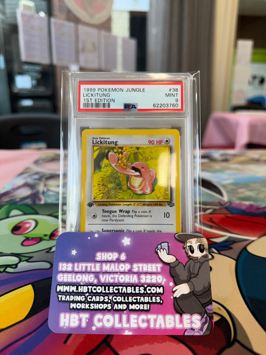 Pokemon TCG: PSA 9 MINT - 1st Edition Jungle Lickitung 38/64