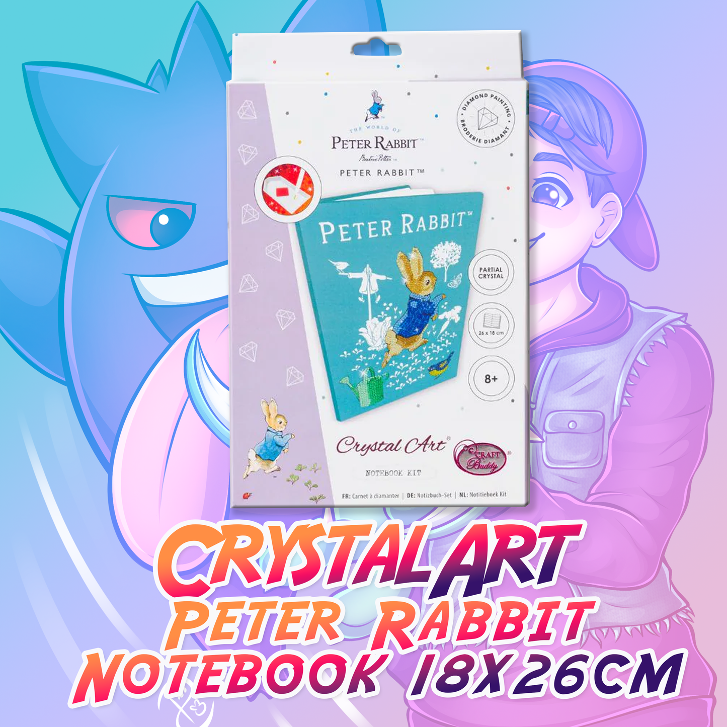 CrystalArt - Peter Rabbit Notebook 18x26cm