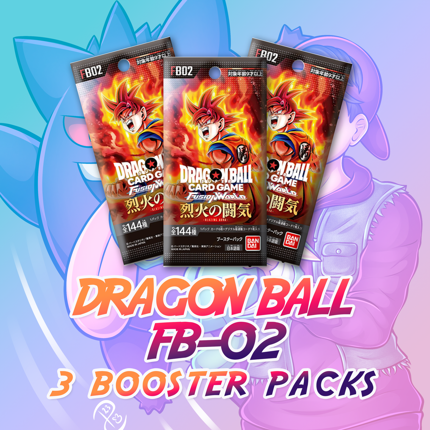 Dragon Ball Super: Fusion World FB-02 3 Booster Bundle (Japanese)