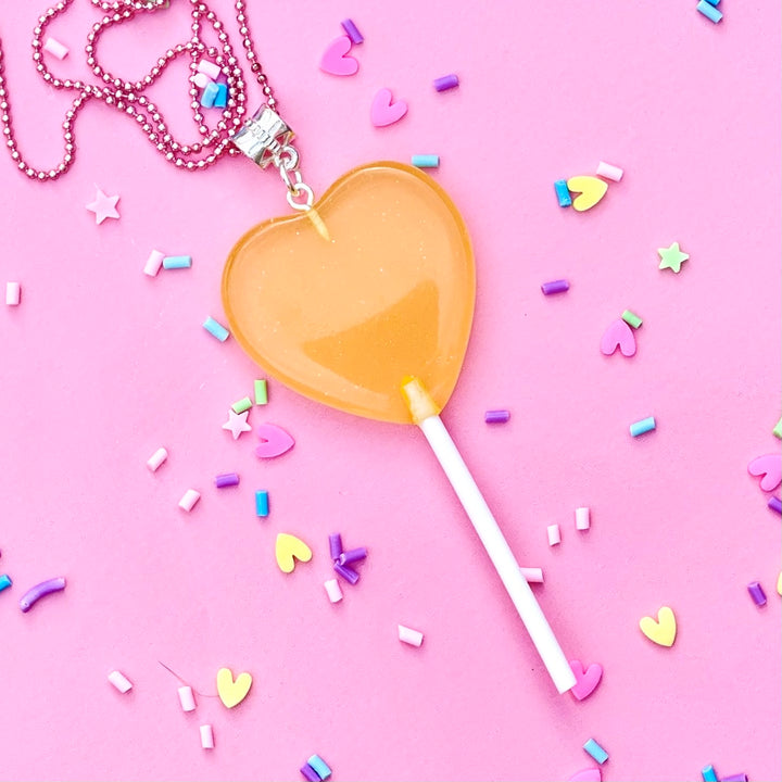 Sweet as Sugar Jewellery: Lollipop Heart Chain Necklace (ASSORTED)